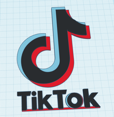 tiktok logo by eleazar 3dinplastic art signs & logos 3d print model - Mito3D