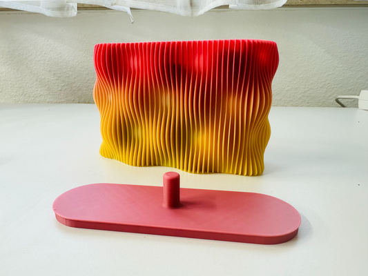 stylish wavy holder by koru panda household decor design useful3dprints colour 3d print model - Mito3D