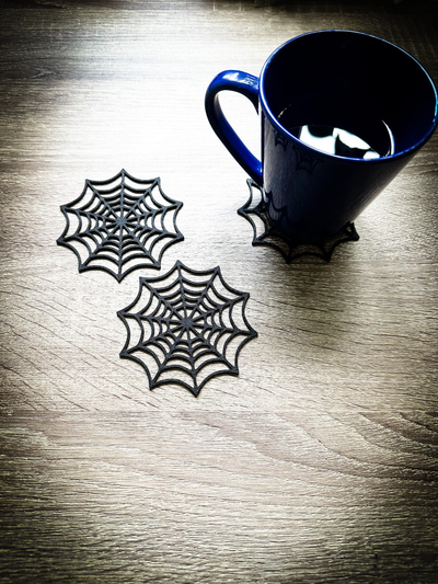spider web coffee coaster by black glovz household festivities bean cup machine coffeecapsule coffe coffecapsulesholder coffecoaster holder coasterdrink coasterdrinks coasterholder halloween 2023 bat bowl candle ghost band emoji tactical keychain accessory door key pumpkin keychain3 3d print model - Mito3D