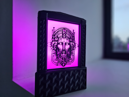 mistik lamba değiştirilebilir paneller by kardeş design ev halkı dekor göz yanılması modüler desen ışık led aydınlatma ejderha top ejder topu 3d print model - Mito3D