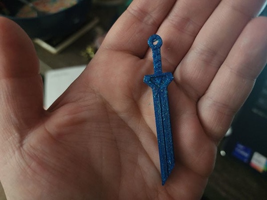 sci-fi sword charm by kyuubinight fashion jewelry craft pendant scifi 3d print model - Mito3D