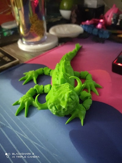artikuliert hodag furchterregend lebewesen 1 by kyuubinacht miniaturen kreaturen kreatur kryptisch furchteinflößendes tier flexi monster haustier spielzeug 3d print model - Mito3D