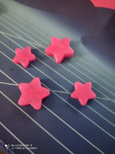 rounded star beads by kyuubinight fashion jewelry craft cute kawaii roundedstar starbeads stars 3d print model - Mito3D