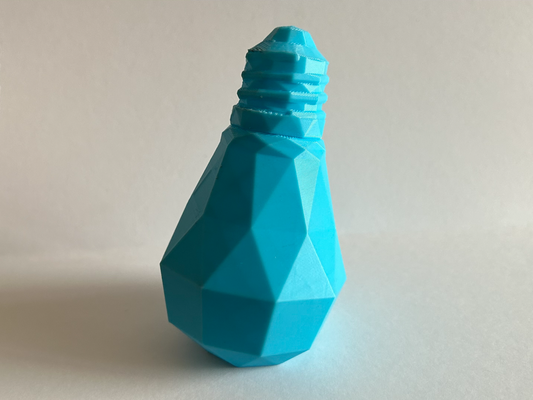 low poly ligero bulbo by marodavide arte esculturas lowpoly facetado mínimo escuela politécnica diseño geométrico 3d print model - Mito3D