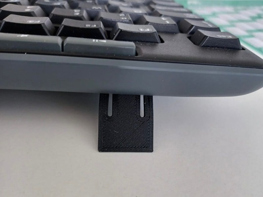 teclados pie estante soporte reemplazos logitech by marodavide casa oficina reemplazo teclado repuesto piezas 3d print model - Mito3D