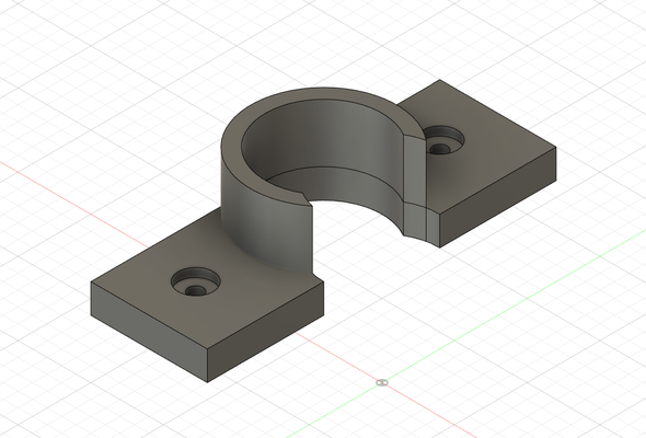 40mm pipe bracket by balgerion household house models pipeholder water 3d print model - Mito3D