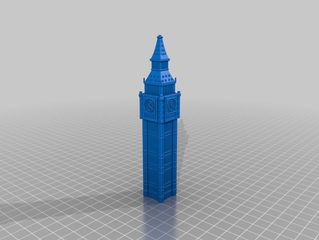 básico ben compartilhado by jacksonmmaynard miniaturas arquitetura bigben reino unido inglaterra europa construção histórico torre relógio construir 3D print model - Mito3D