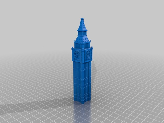 básico grande ben compartido by jacksonmmaynard miniaturas arquitectura ben reino unido inglaterra europa edificio histórico torre reloj construir 3d print model - Mito3D