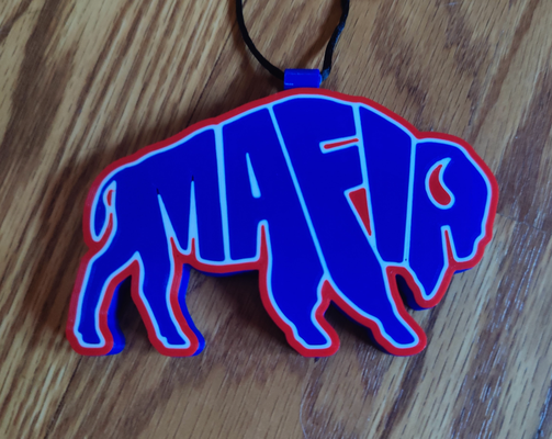 bills mafia pendant by uncle joeys creations art signs & logos buffalo 3d print model - Mito3D