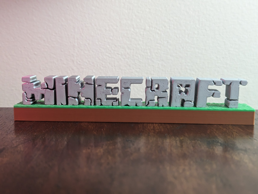 minecraft 3d placa cola remixado by jarvijar arte sinais logotipos logotipo jogos videogame construir 3d print model - Mito3D