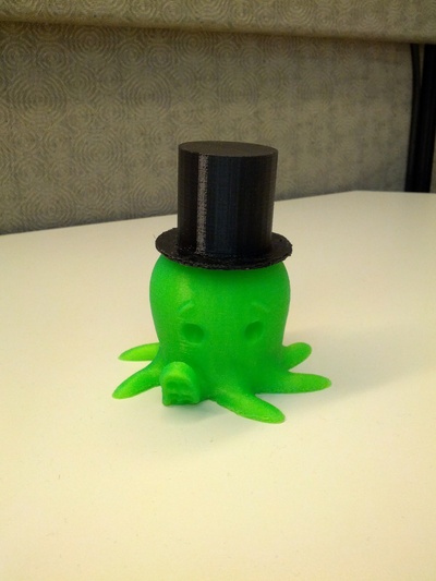 hat cute octopus remixed by drathus art sculptures thingiverse 3d print model - Mito3D