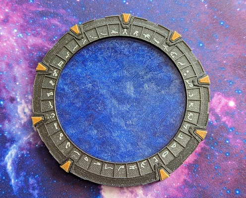 stargate coaster - two piece wormhole insert remixed by drathus props & cosplays sg1 3d print model - Mito3D