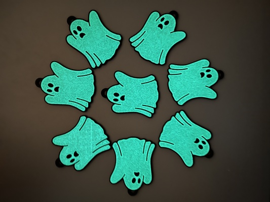spooked ghost keychain remixed by nukddd household decor halloween cute funny 3d print model - Mito3D