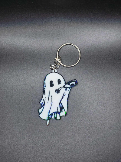 ghost keychain by finaldestiny598 fashion jewelry halloween cute drinking 3d print model - Mito3D