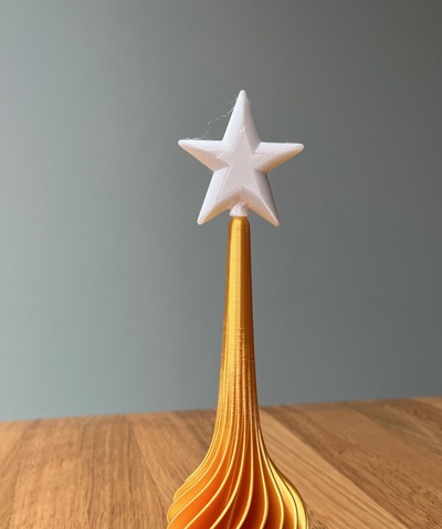 noel ağaç topper star yeniden karıştırılmış by bazwolff ev halkı şenlikler ağacı 3d print model - Mito3D