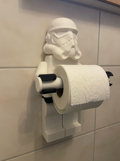 stormtrooper banheiro papel suporte lego estilo compartilhado by reefer casa modelos rolo higiênico guerra estrelas estrela guerras 3d print model - Mito3D