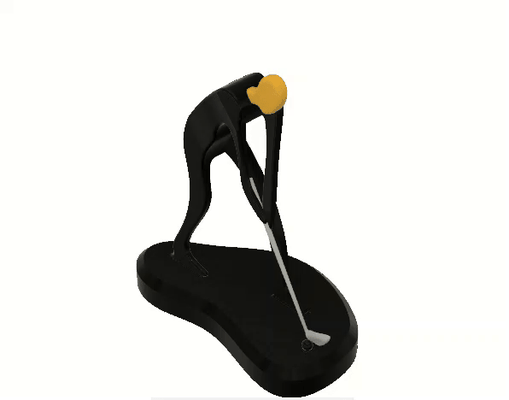 golf atleta minimalista piazza by nero jack miniature astratto arredamento decorazione miniatura gli sport 3d print model - Mito3D