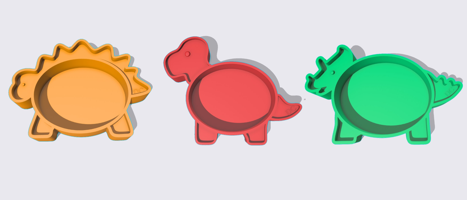 dinosaure boules by dcprint ménage décor gamins mignonne 3d print model - Mito3D