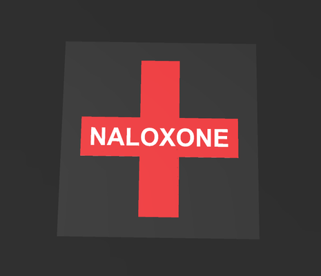 naloxone logo ams enabled by simple solutions 3d art signs & logos doctor medical firefighter nurse firstaid paramedic md firstresponder narcan 3d print model - Mito3D