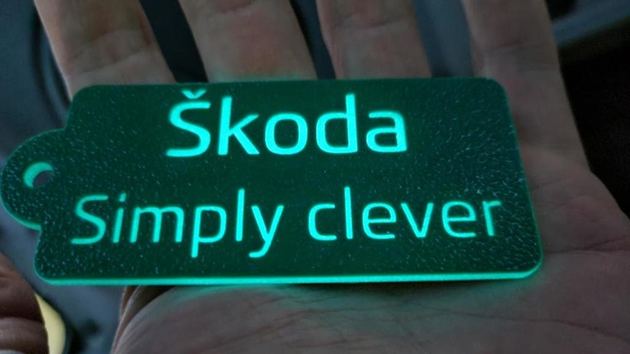 skoda - simply clever keychain by bj rnb fashion models 3d print model - Mito3D