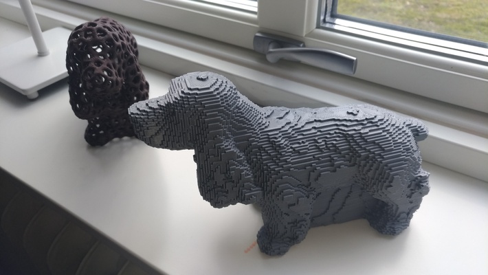 english cocker spaniel sylvester by danny hermans household pets dog voxel voronoi thingiverse cockerspaniel 3d print model - Mito3D