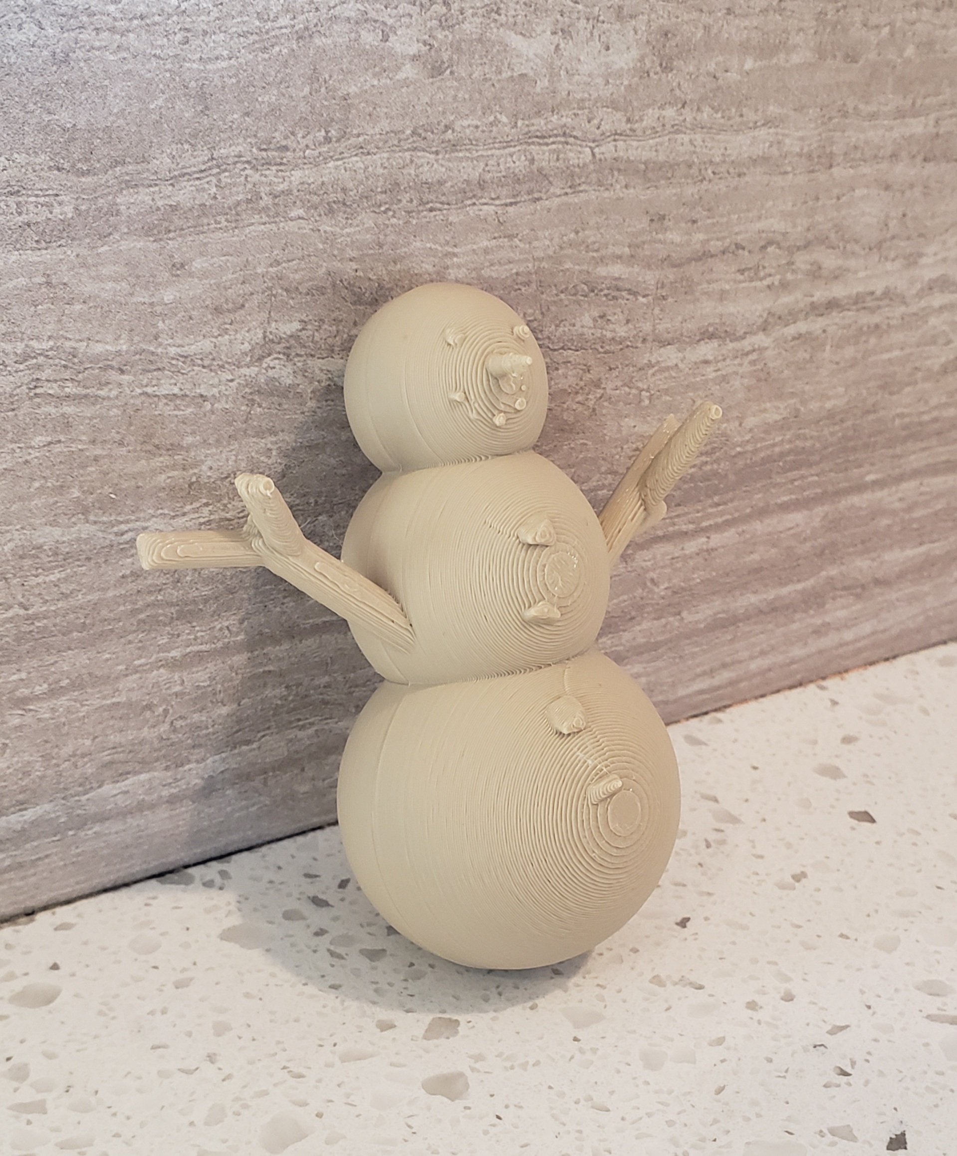 snow hombre sé hora to repuesto by lucas 3d fabricante casa decoración navidad monigote nieve 3D print model - Mito3D