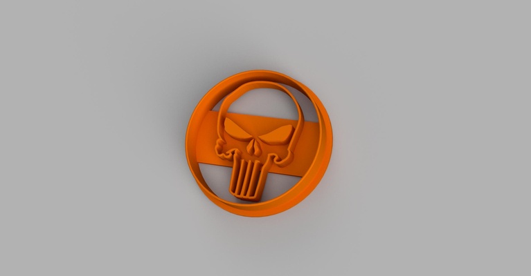 punisher cookie cutter by ambossa3d household house models cookiecutter 3d print model - Mito3D