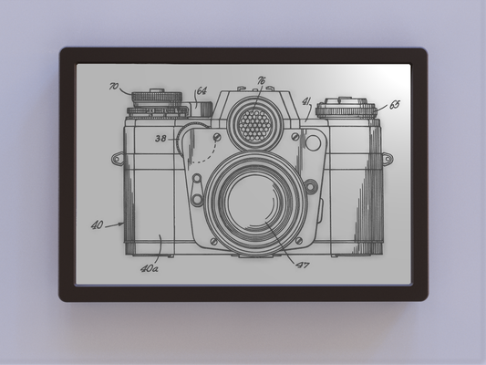 slr camera patent art - by ken mills 2d photography wallart 3d print model - Mito3D