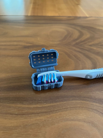 toothbrush travel case by angrelou household house models tooth holder brush teeth pla fun cool easy print 3d print model - Mito3D