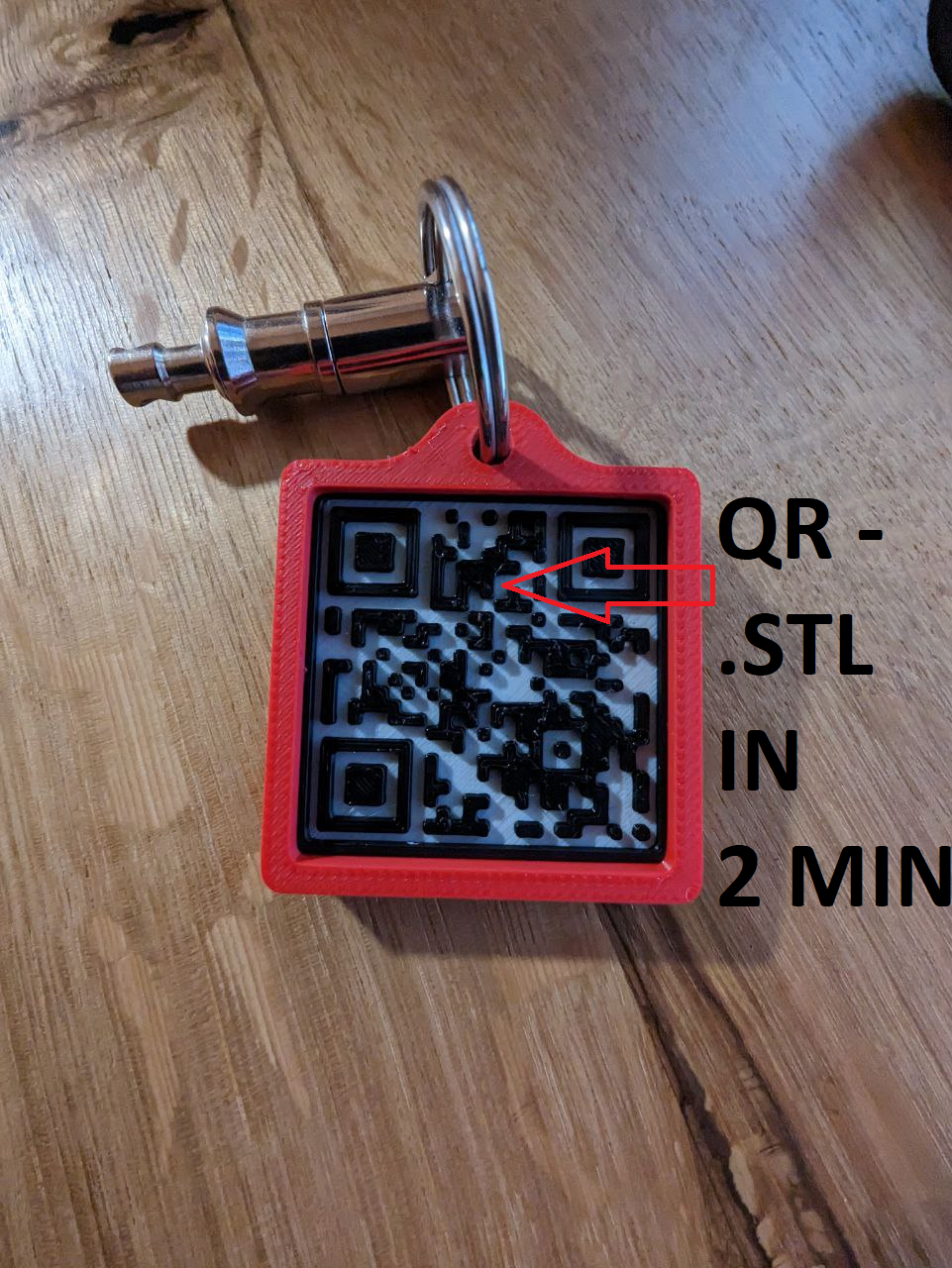 anahtar qr özel stl otomatik oluşturulmuş hazır to yazdır by taer holmes araçlar gadget'lar anahtarlık kod qrcodecover 3D print model - Mito3D