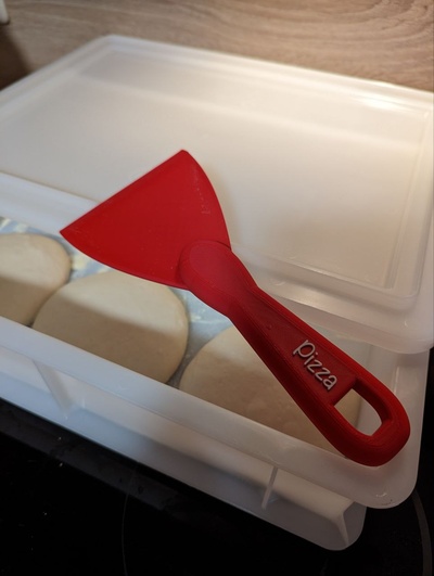 pizza pâte grattoir by taer holmes ménage maison modèles spatule four 3d print model - Mito3D