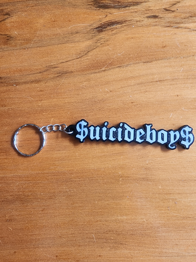 suicide boys logo keyring by bas7ard hobby & diy music suicideboys key chain g59 grey59 3d print model - Mito3D