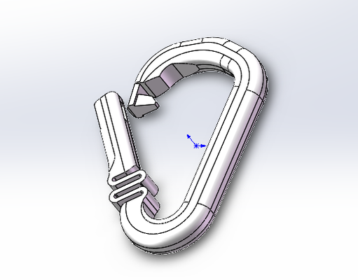 attache randonnée clé chaîne sécurité plastique by loisir diy 3d print model - Mito3D
