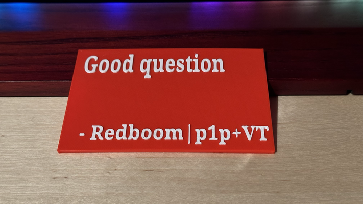 good question by maethecat art signs & logos 3d print model - Mito3D