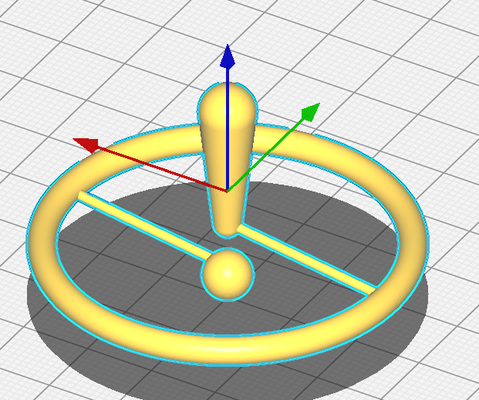 exclamación punto flotante giroscopio by juguetes juegos 3d print model - Mito3D