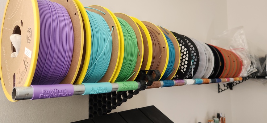 boru paketlemek renk örnekleri by brandido02 3d yazıcı aksesuarlar raf iplik örneği skalası filament rafı 3d print model - Mito3D