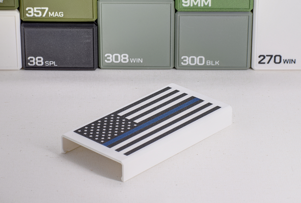 us flag back blue ammo box lid by ildarcheg tools organizers 3d print model - Mito3D