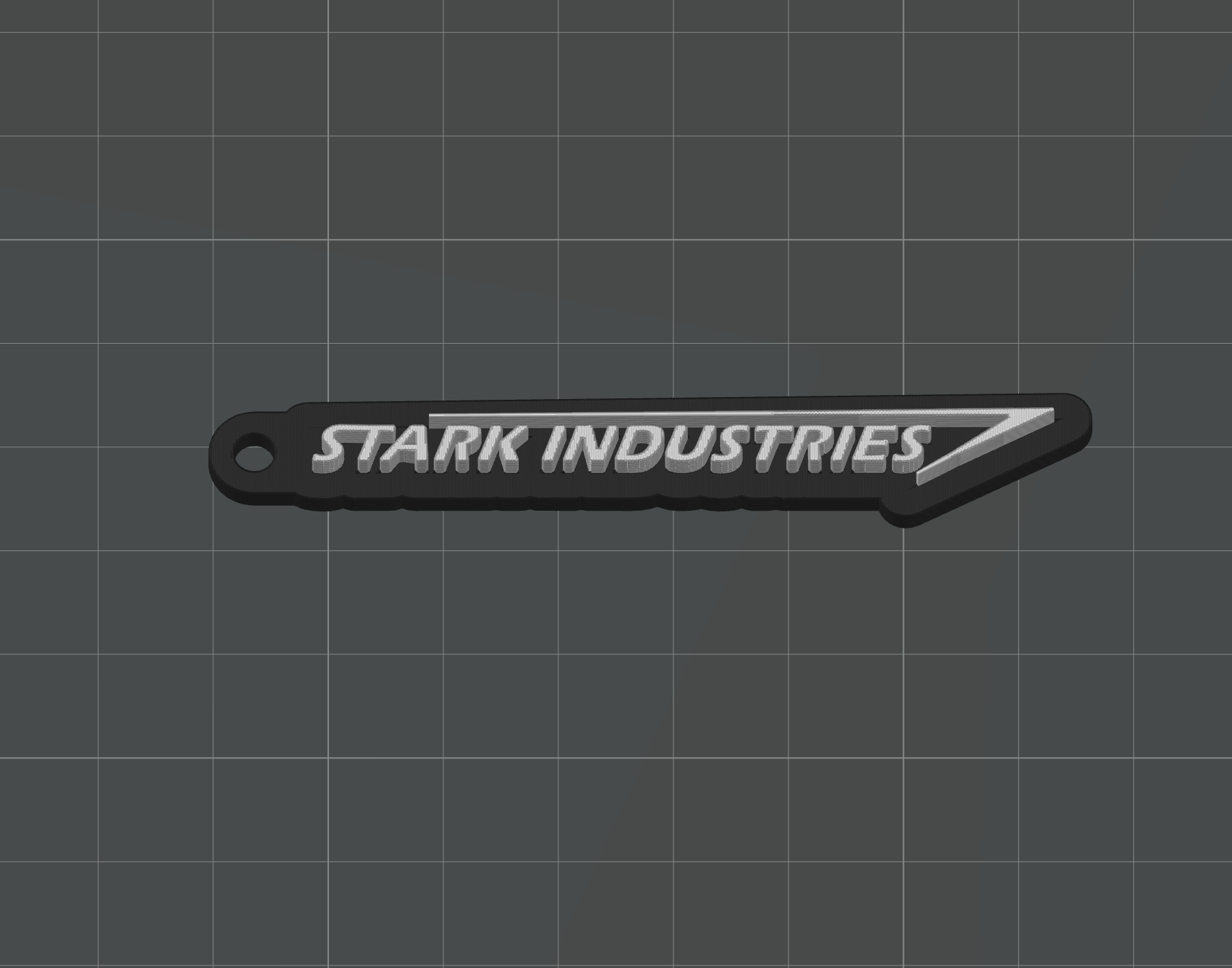 stark industries keychain - ams required by lilac rage art signs & logos marvel comics comicbook comicbooks comic book books iron man ironman tony avengers logo key chian chain keyring ring 3D print model - Mito3D