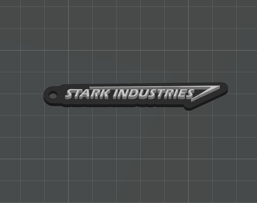 stark industries keychain - ams required by lilac rage art signs & logos marvel comics comicbook comicbooks comic book books iron man ironman tony avengers logo key chian chain keyring ring 3d print model - Mito3D