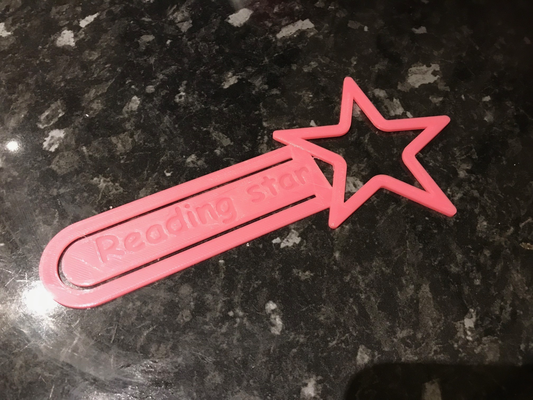 reading star bookmark by brithawkes household office book bookmarker fun easy fast 3d print model - Mito3D