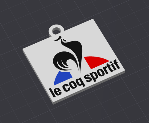 keychain le coq sportif by loloboss83 art signs & logos 3d print model - Mito3D