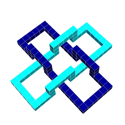 bizyklisch verknüpfung 3 by strukturgeometrie bildung mathematik geometrisch topologie geometrie 3d print model - Mito3D