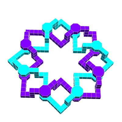 bicíclico enlace 10 by geometría estructural educación matemáticas geométrico topología vástago 3d print model - Mito3D