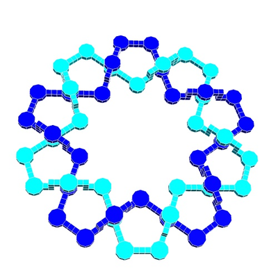 bicíclico enlace 11 by geometría estructural educación matemáticas vástago geométrico topología 3d print model - Mito3D