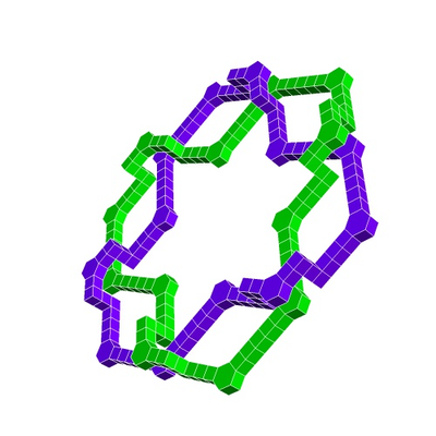 biciclico collegamento 15 by geometria strutturale formazione scolastica matematica geometrico topologia stelo 3d print model - Mito3D