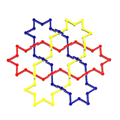 tricyclique lien 2 by géométrie structurelle éducation mathématiques math topologie géométrique construction 3d print model - Mito3D