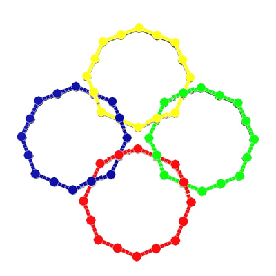 tetrazyklisch verknüpfung 1 by strukturgeometrie bildung mathematik strukturell geometrisch topologie geometrie stengel 3d print model - Mito3D