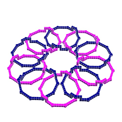 dekazyklisch verknüpfung 1 by strukturgeometrie bildung mathematik stengel topologie geometrie geometrisch 3d print model - Mito3D