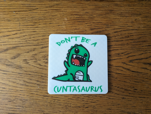 be a c ntasaurus coaster nsfw by cruse2382 art 2d funny 3d print model - Mito3D