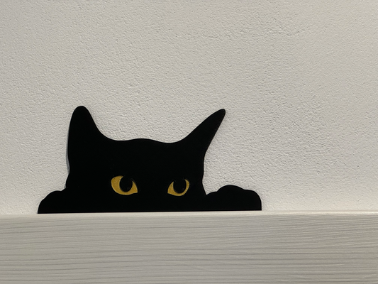 caza gato mejorado remezclado by paulbpunkt arte señales logos pared puerta 3d print model - Mito3D